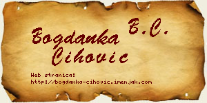 Bogdanka Čihović vizit kartica